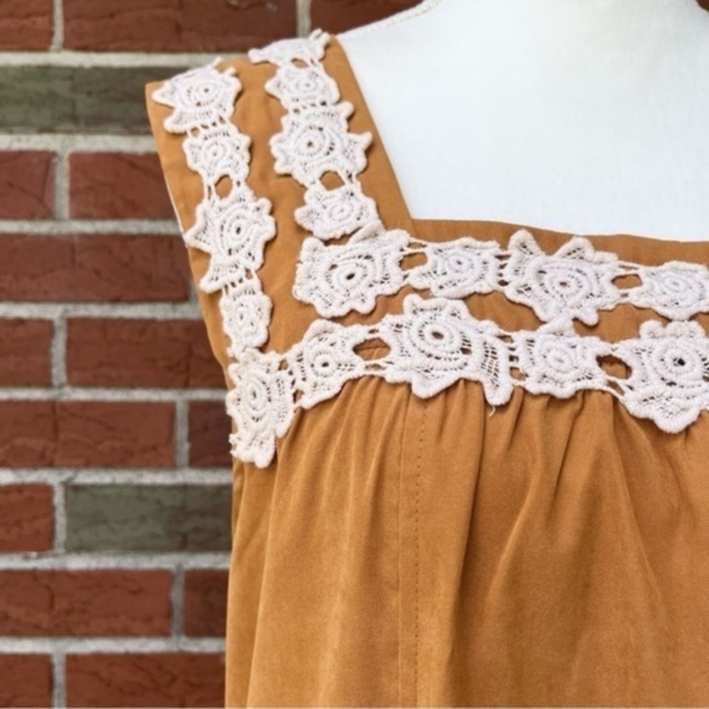 Anthropologie Plenty by Tracy Reese Embroidered Rosette Yellow Mini Dress 👗 - Picture 2 of 9